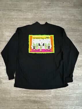 Vintage 1997 Genentech Gen Nexpo Long Sleeve Shirt XL Black USA Made Promo Tee